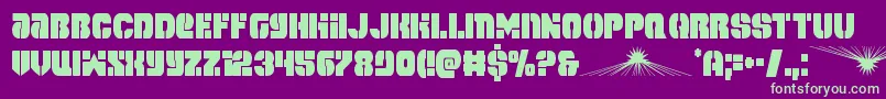 spacecruisercond Font – Green Fonts on Purple Background