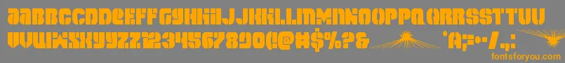 spacecruisercond Font – Orange Fonts on Gray Background