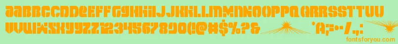 spacecruisercond Font – Orange Fonts on Green Background