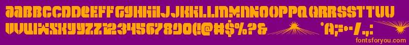 spacecruisercond Font – Orange Fonts on Purple Background
