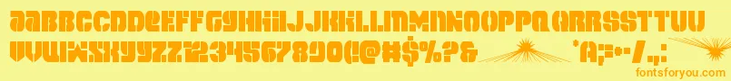 spacecruisercond Font – Orange Fonts on Yellow Background
