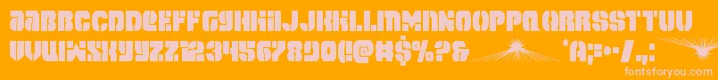 spacecruisercond Font – Pink Fonts on Orange Background