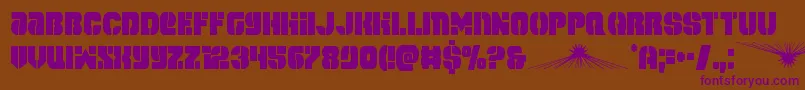 spacecruisercond Font – Purple Fonts on Brown Background