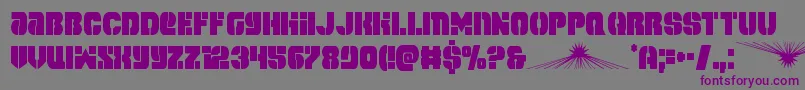 spacecruisercond-Schriftart – Violette Schriften auf grauem Hintergrund