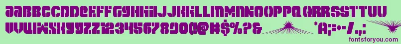spacecruisercond Font – Purple Fonts on Green Background