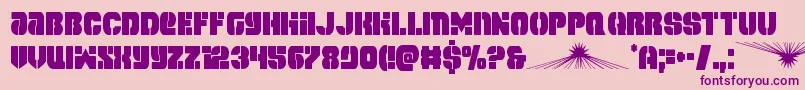 spacecruisercond-fontti – violetit fontit vaaleanpunaisella taustalla