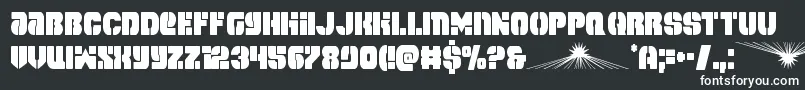 Шрифт spacecruisercond – белые шрифты на чёрном фоне