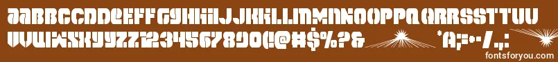 Шрифт spacecruisercond – белые шрифты на коричневом фоне
