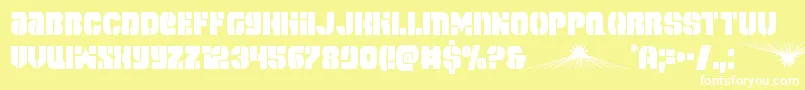 spacecruisercond Font – White Fonts on Yellow Background