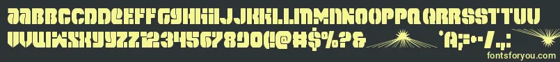 spacecruisercond-fontti – keltaiset fontit mustalla taustalla