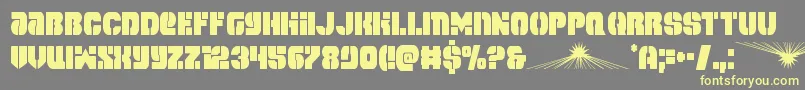 spacecruisercond Font – Yellow Fonts on Gray Background