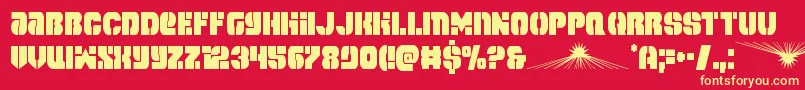 spacecruisercond Font – Yellow Fonts on Red Background