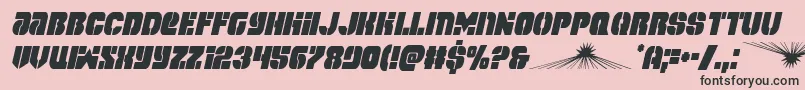 spacecruisercondital Font – Black Fonts on Pink Background