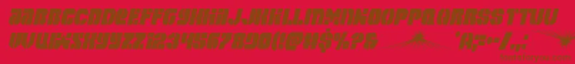 spacecruisercondital Font – Brown Fonts on Red Background