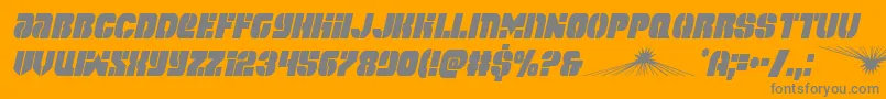 spacecruisercondital Font – Gray Fonts on Orange Background