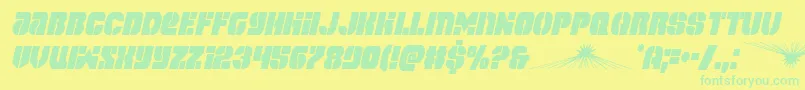 Шрифт spacecruisercondital – зелёные шрифты на жёлтом фоне