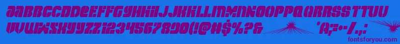 Шрифт spacecruisercondital – фиолетовые шрифты на синем фоне