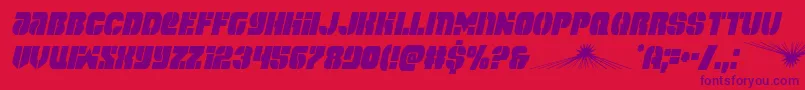 spacecruisercondital Font – Purple Fonts on Red Background