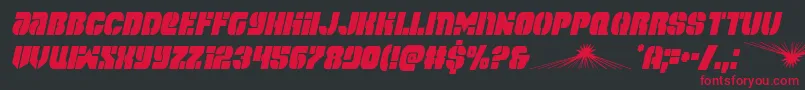 spacecruisercondital Font – Red Fonts on Black Background