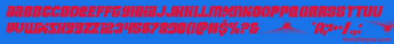 spacecruisercondital Font – Red Fonts on Blue Background