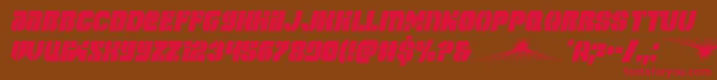 spacecruisercondital Font – Red Fonts on Brown Background