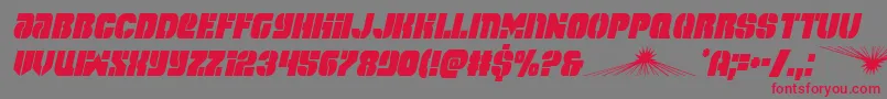 spacecruisercondital Font – Red Fonts on Gray Background