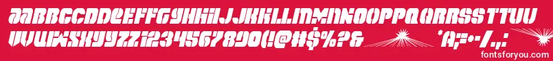 spacecruisercondital Font – White Fonts on Red Background