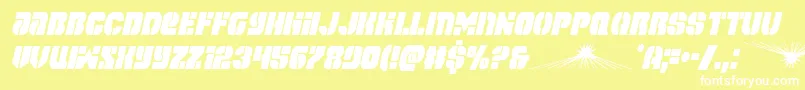 spacecruisercondital Font – White Fonts on Yellow Background