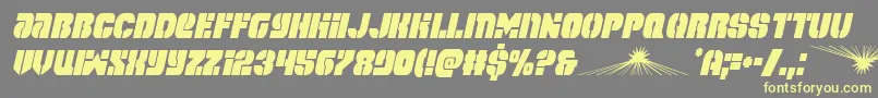 spacecruisercondital Font – Yellow Fonts on Gray Background