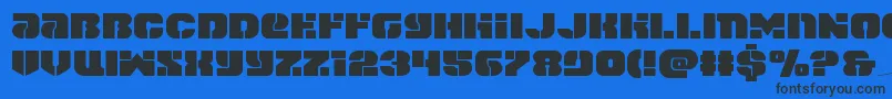 spacecruiserexpand Font – Black Fonts on Blue Background