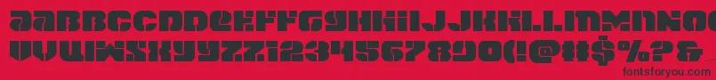 spacecruiserexpand Font – Black Fonts on Red Background