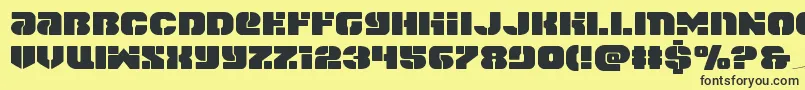 spacecruiserexpand Font – Black Fonts on Yellow Background