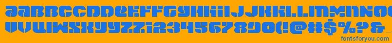 spacecruiserexpand Font – Blue Fonts on Orange Background