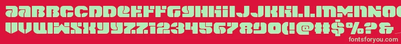 spacecruiserexpand Font – Green Fonts on Red Background