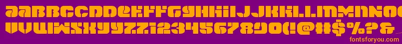 spacecruiserexpand Font – Orange Fonts on Purple Background