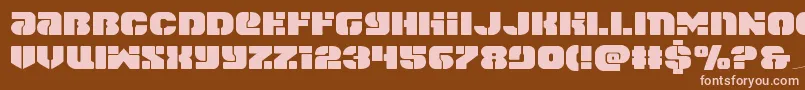 spacecruiserexpand Font – Pink Fonts on Brown Background