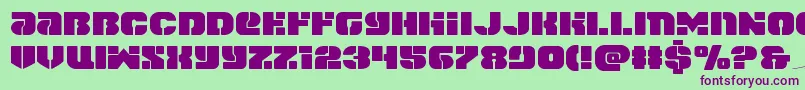 spacecruiserexpand Font – Purple Fonts on Green Background