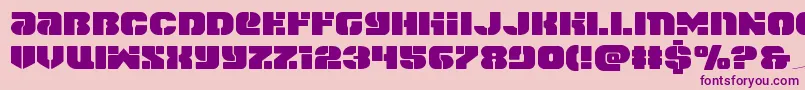 spacecruiserexpand Font – Purple Fonts on Pink Background