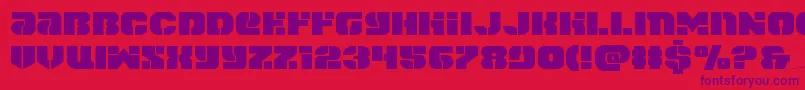 spacecruiserexpand Font – Purple Fonts on Red Background