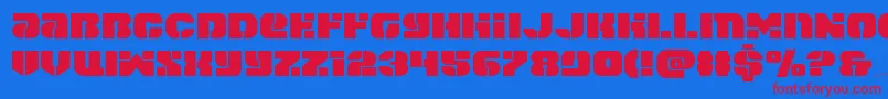 spacecruiserexpand Font – Red Fonts on Blue Background