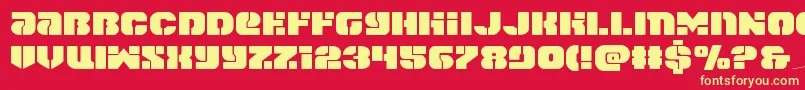 spacecruiserexpand Font – Yellow Fonts on Red Background