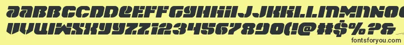 spacecruiserexpandital Font – Black Fonts on Yellow Background