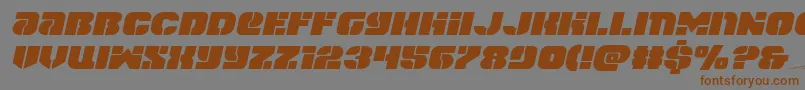 spacecruiserexpandital Font – Brown Fonts on Gray Background