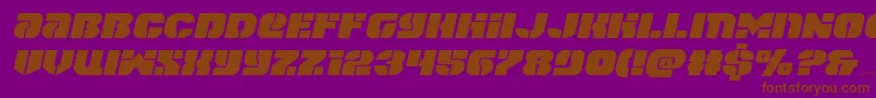 spacecruiserexpandital Font – Brown Fonts on Purple Background