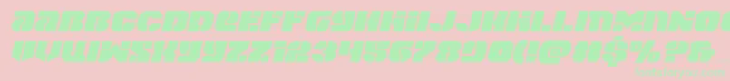 spacecruiserexpandital Font – Green Fonts on Pink Background