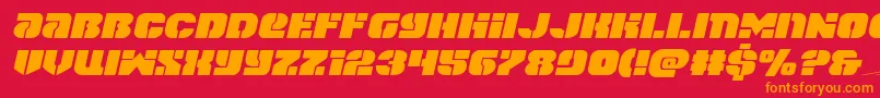 spacecruiserexpandital Font – Orange Fonts on Red Background