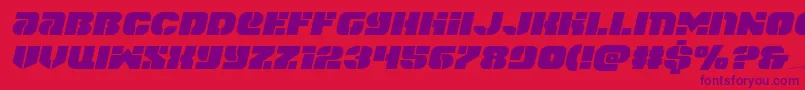 spacecruiserexpandital Font – Purple Fonts on Red Background