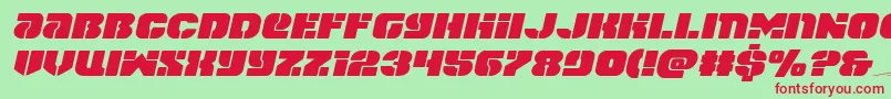 spacecruiserexpandital Font – Red Fonts on Green Background