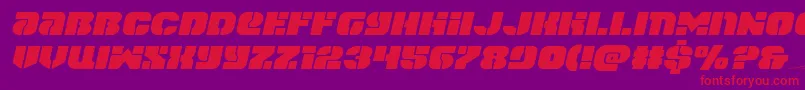 spacecruiserexpandital Font – Red Fonts on Purple Background