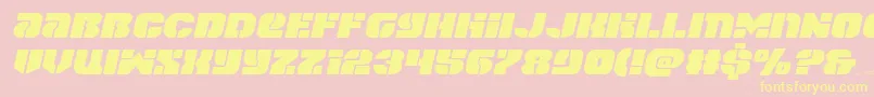 spacecruiserexpandital Font – Yellow Fonts on Pink Background